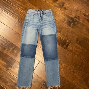 Patchy, ultra rise mom jean